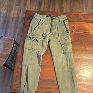 Men’s hollister green jogger pants size Small